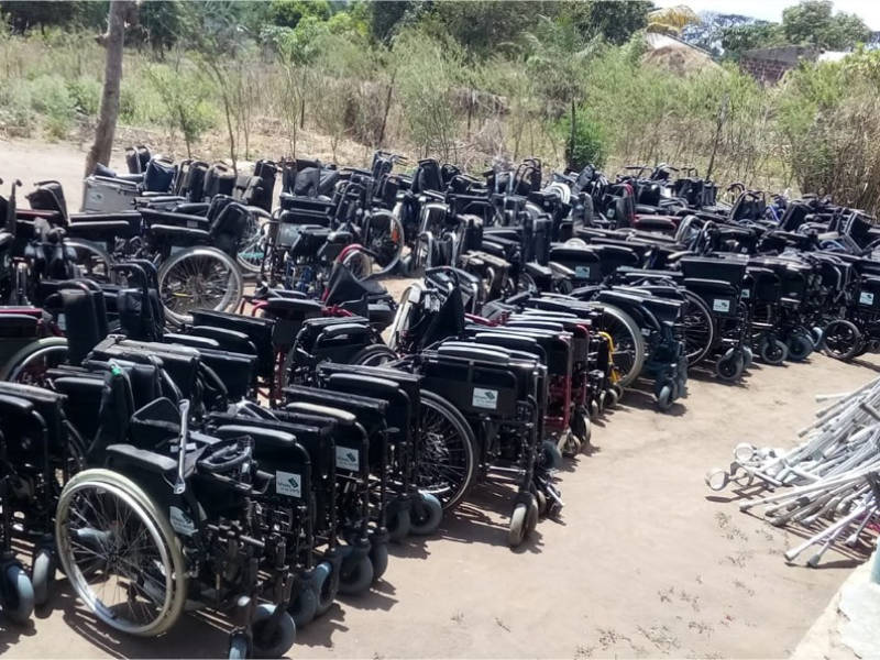 Donated wheelchairs Donated wheelchairs