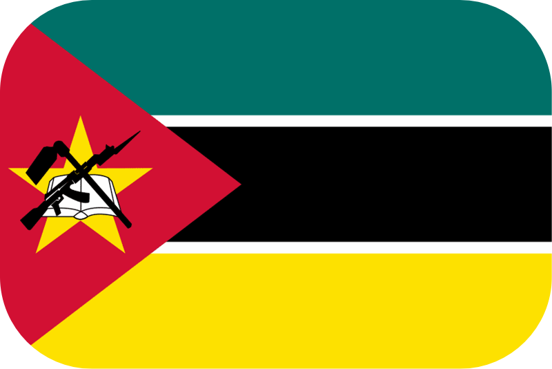 Mozambique Flag flat